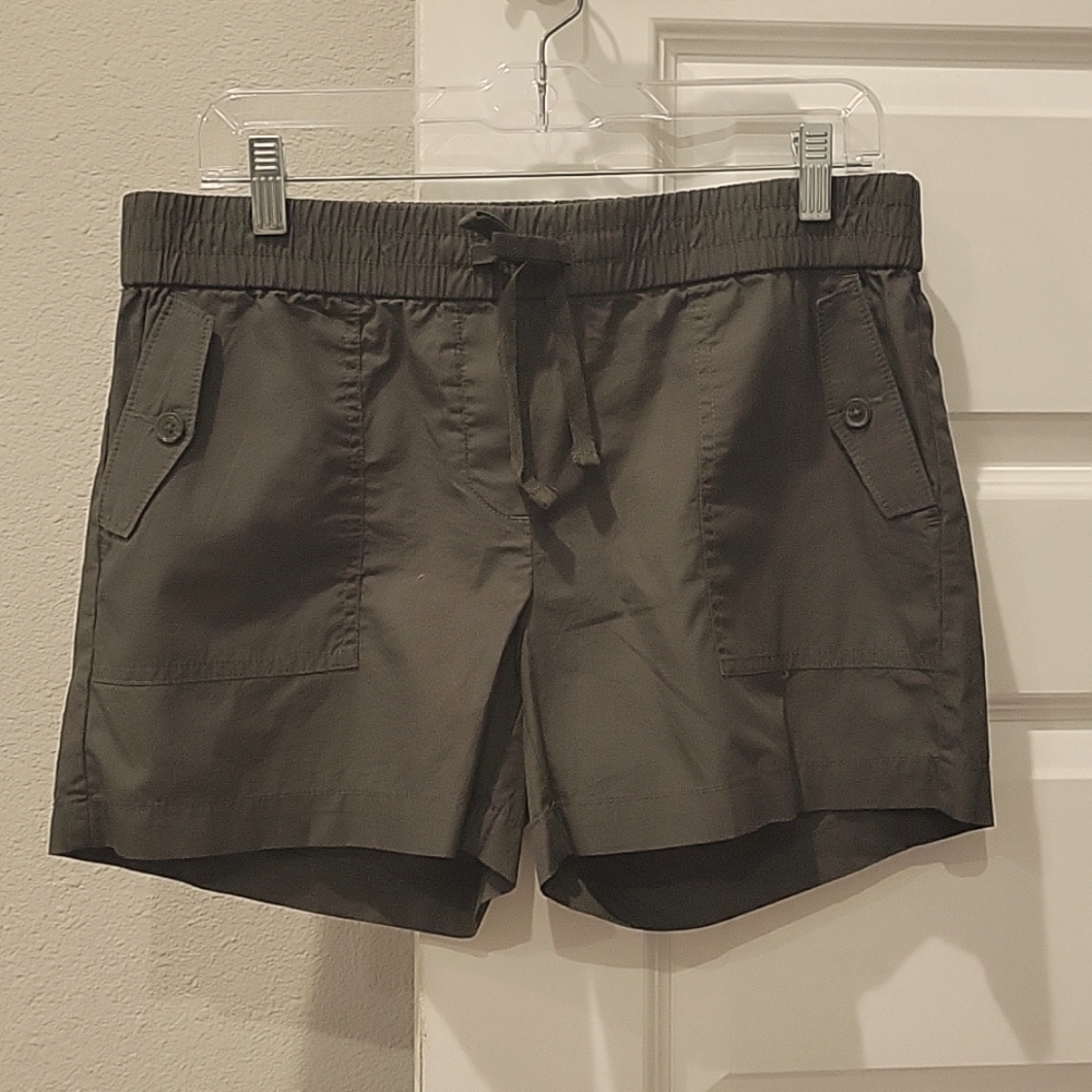 Loft Outlet Drawstring Shorts Dark Olive Women's Small